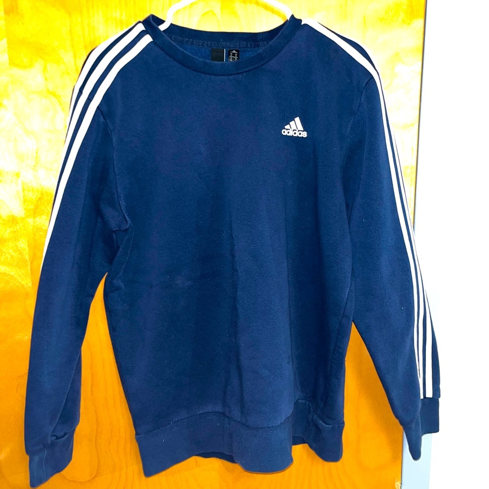 NEW BLUE ADIDAS CREWNECK (Unisex; size:medium)
